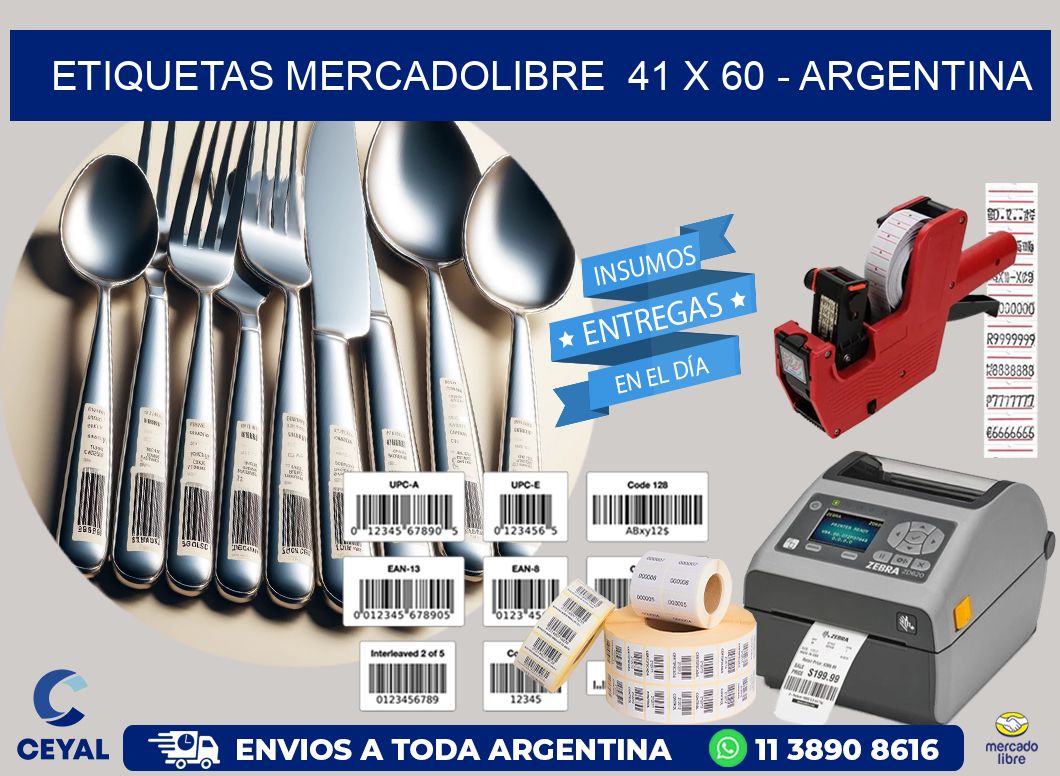 ETIQUETAS MERCADOLIBRE  41 x 60 – ARGENTINA