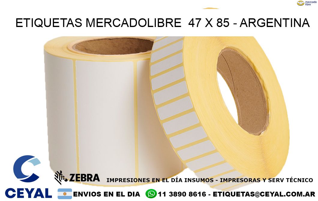 ETIQUETAS MERCADOLIBRE  47 x 85 – ARGENTINA