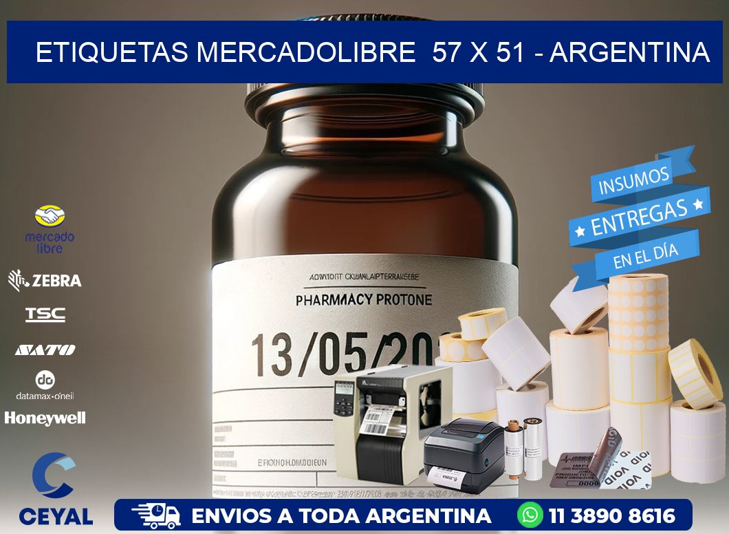 ETIQUETAS MERCADOLIBRE  57 x 51 – ARGENTINA