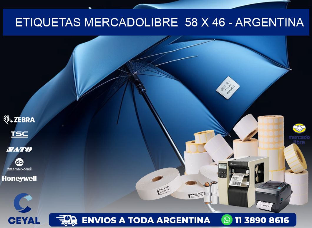 ETIQUETAS MERCADOLIBRE  58 x 46 - ARGENTINA