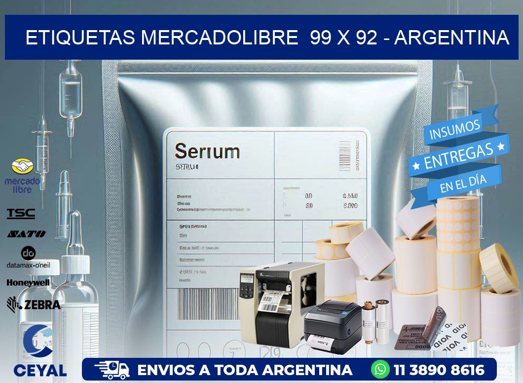 ETIQUETAS MERCADOLIBRE  99 x 92 – ARGENTINA