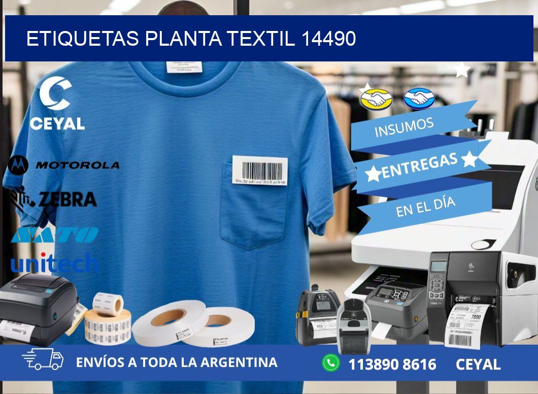 ETIQUETAS PLANTA TEXTIL 14490