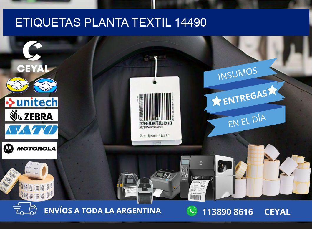 ETIQUETAS PLANTA TEXTIL 14490