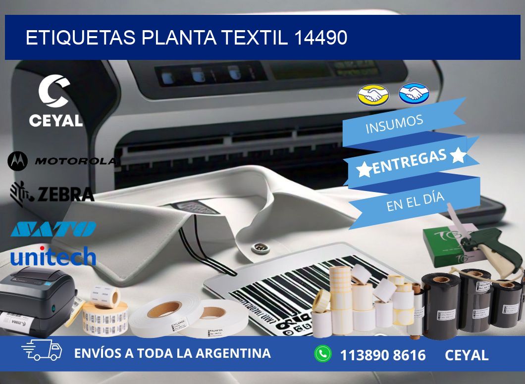 ETIQUETAS PLANTA TEXTIL 14490