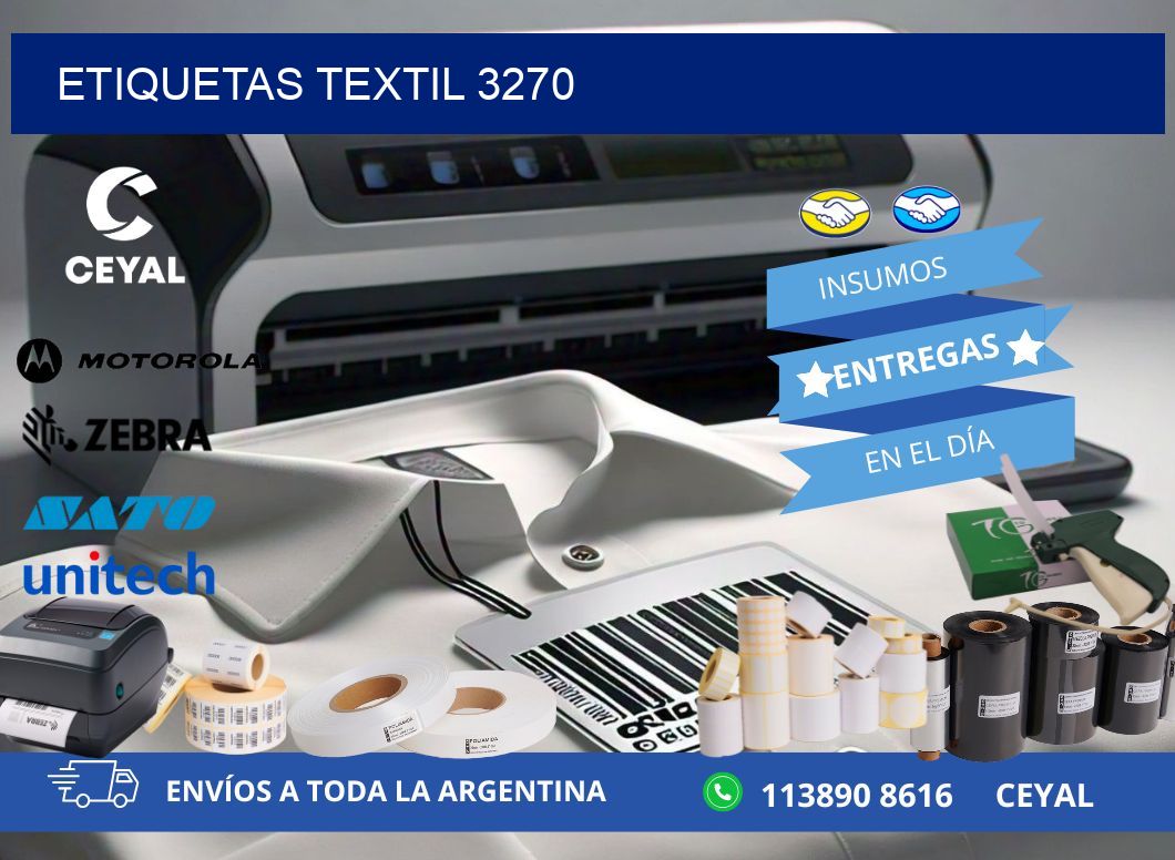 ETIQUETAS TEXTIL 3270