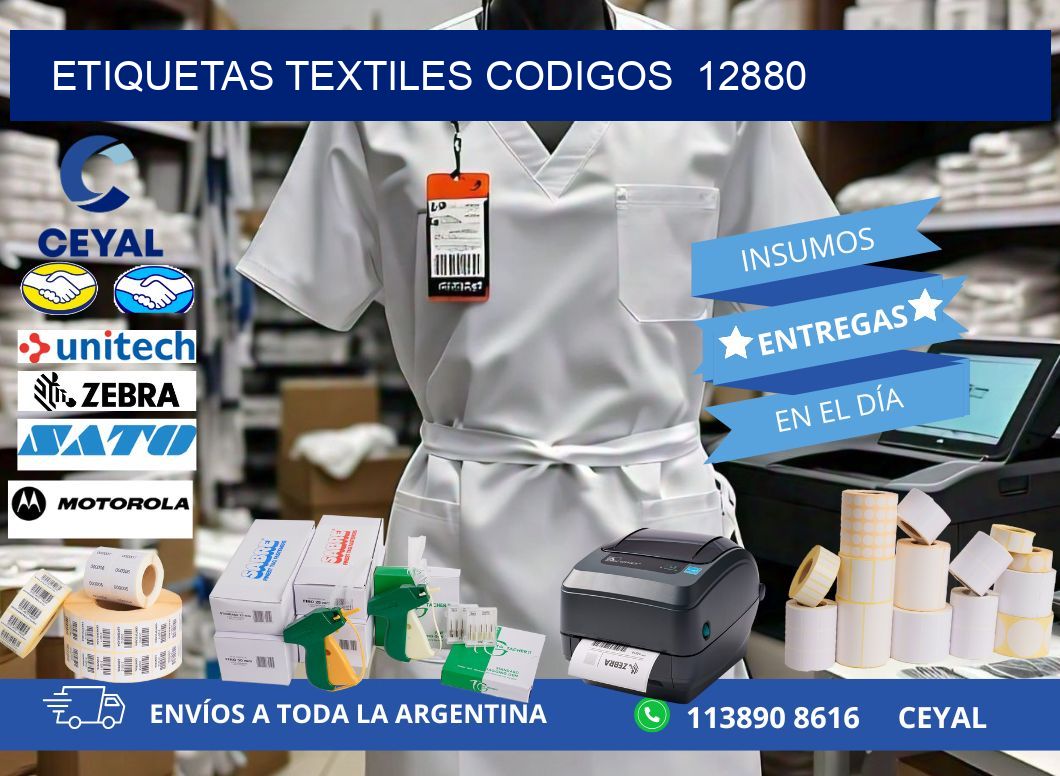 ETIQUETAS TEXTILES CODIGOS  12880