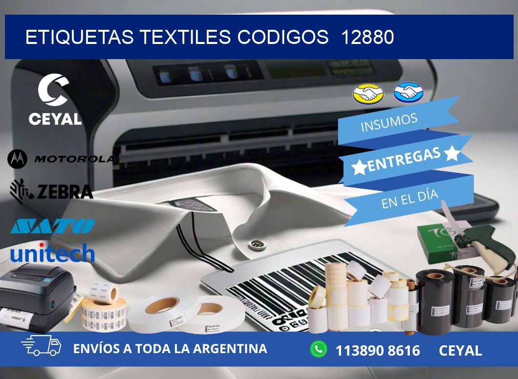 ETIQUETAS TEXTILES CODIGOS  12880