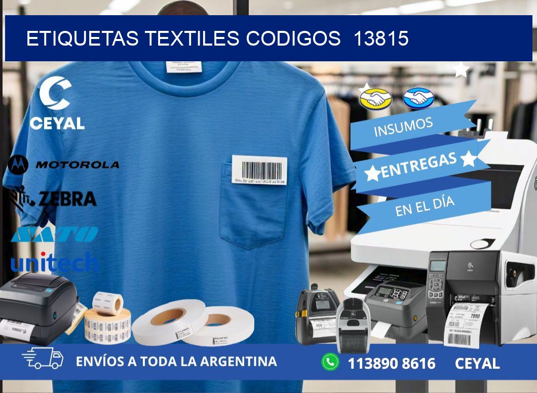 ETIQUETAS TEXTILES CODIGOS  13815