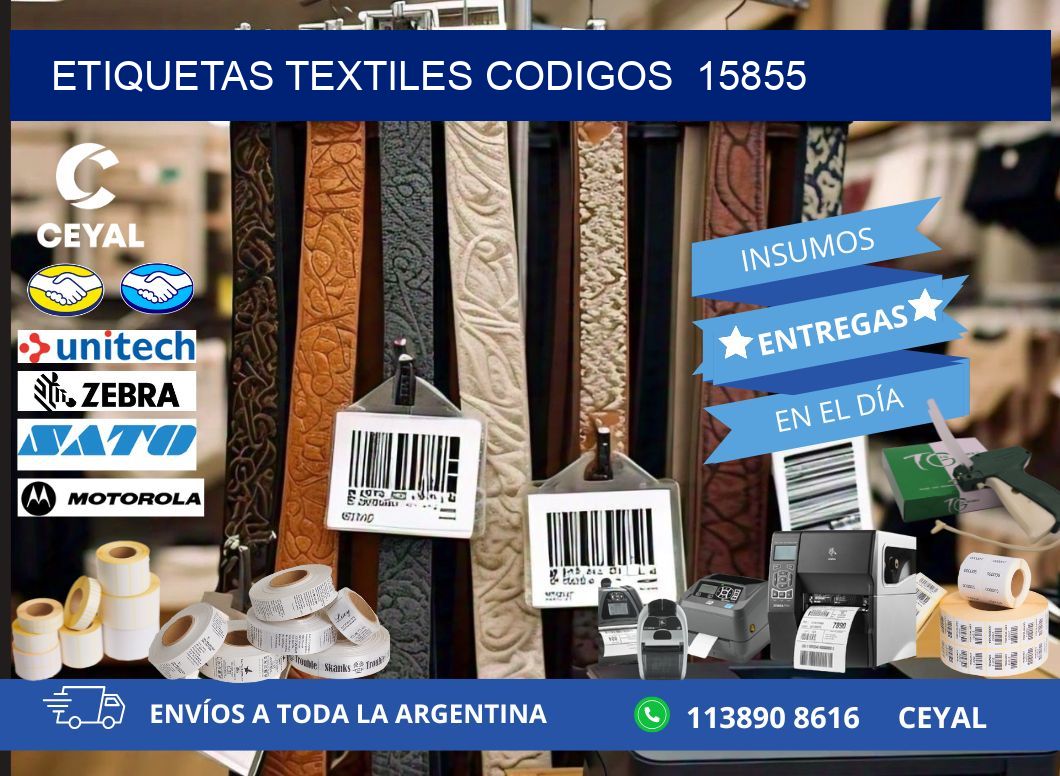 ETIQUETAS TEXTILES CODIGOS  15855