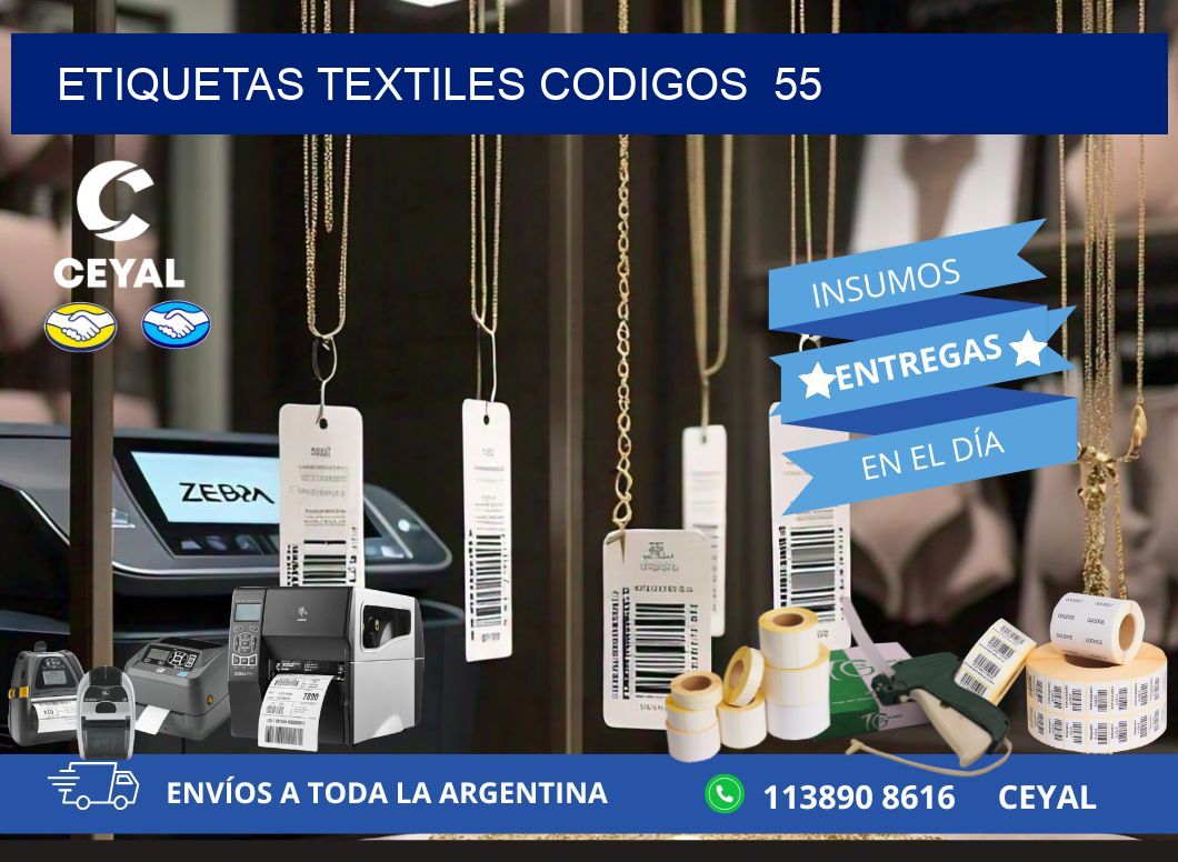 ETIQUETAS TEXTILES CODIGOS  55