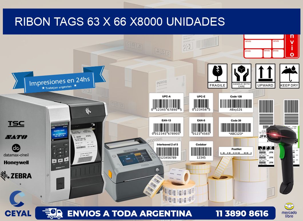 RIBON TAGS 63 x 66 X8000 UNIDADES