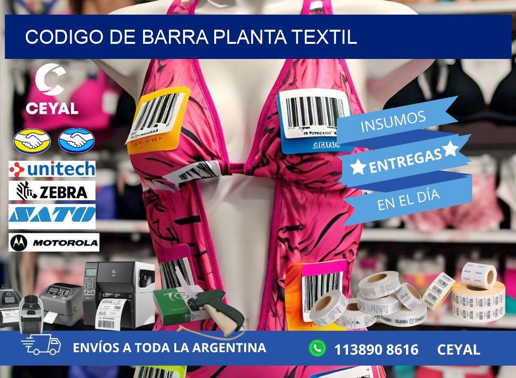 codigo de barra PLANTA TEXTIL