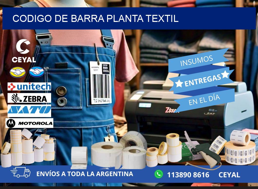 codigo de barra PLANTA TEXTIL