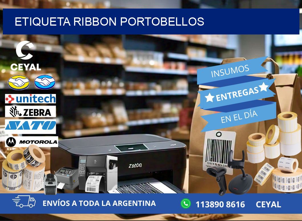 ETIQUETA RIBBON PORTOBELLOS