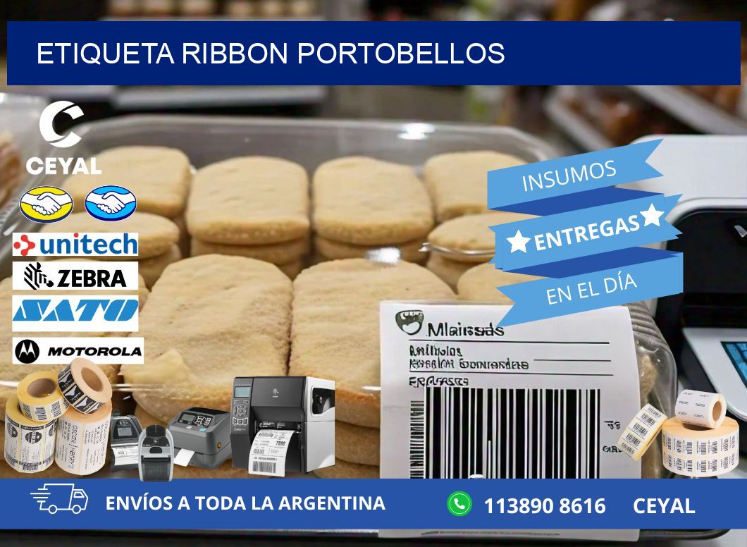 ETIQUETA RIBBON PORTOBELLOS