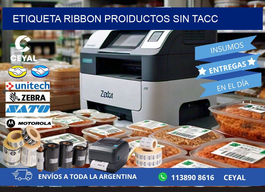 ETIQUETA RIBBON PROIDUCTOS SIN TACC