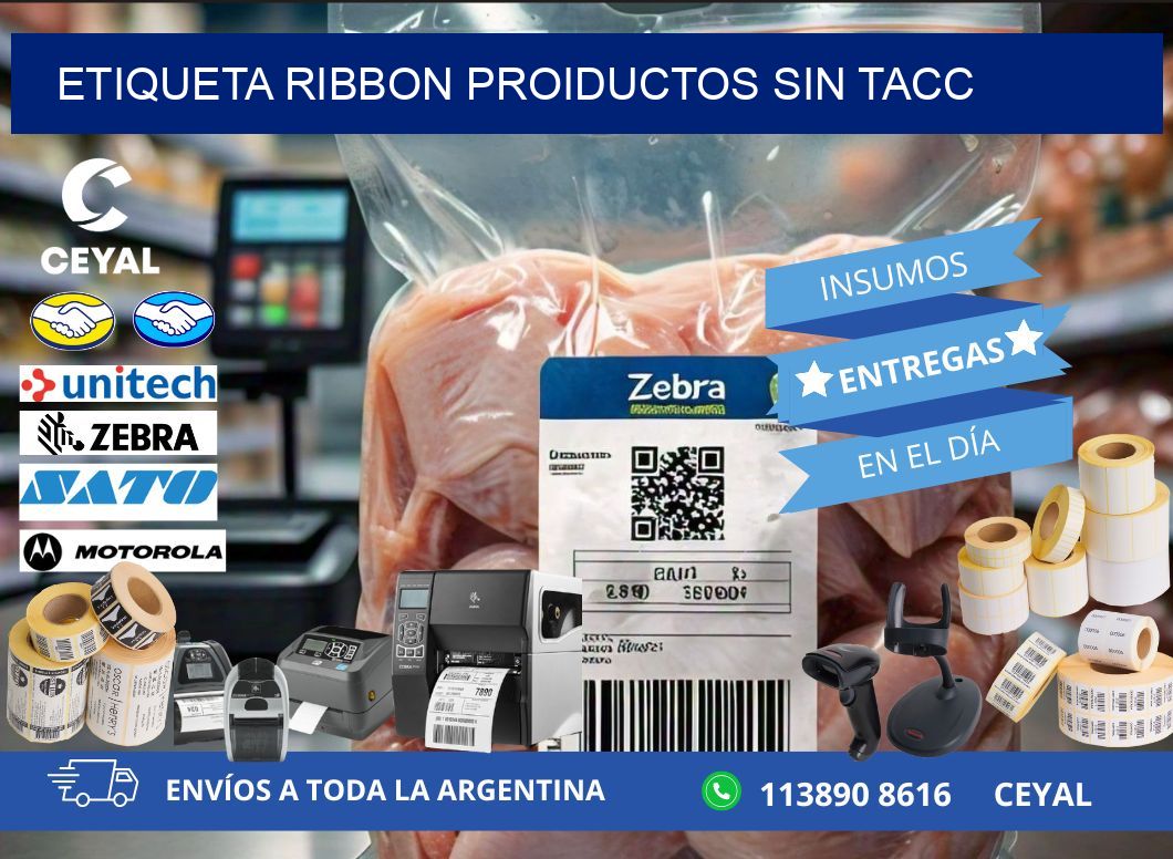 ETIQUETA RIBBON PROIDUCTOS SIN TACC