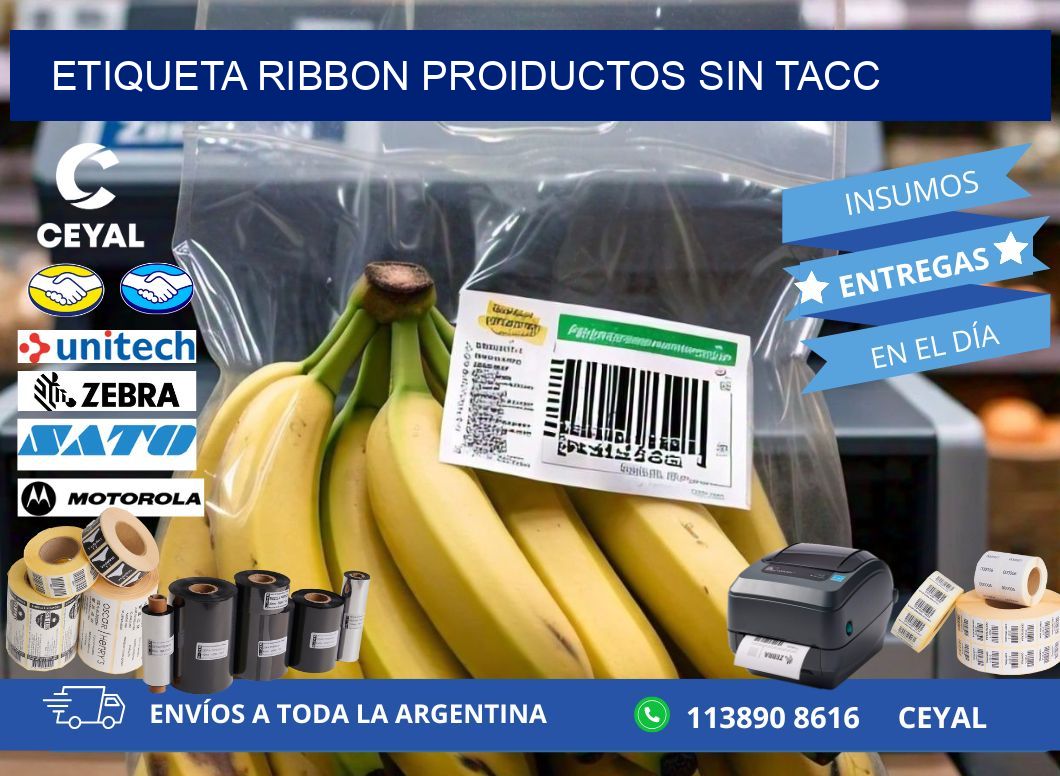 ETIQUETA RIBBON PROIDUCTOS SIN TACC