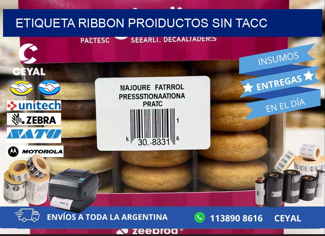 ETIQUETA RIBBON PROIDUCTOS SIN TACC