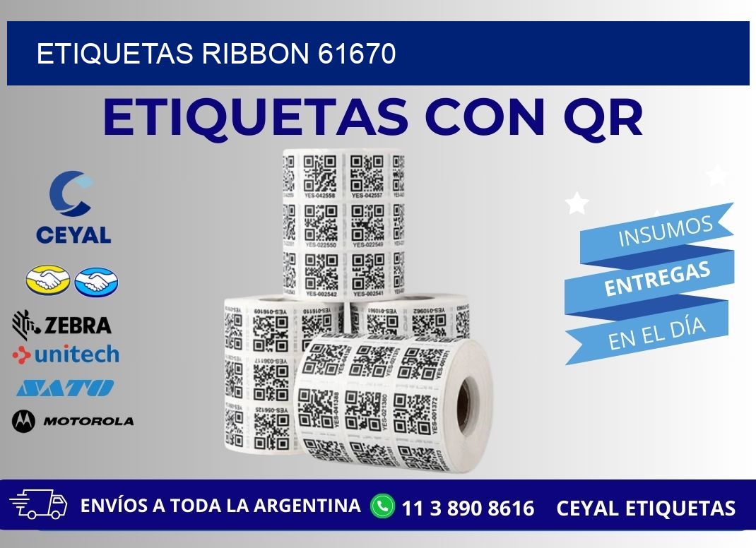 ETIQUETAS RIBBON 61670