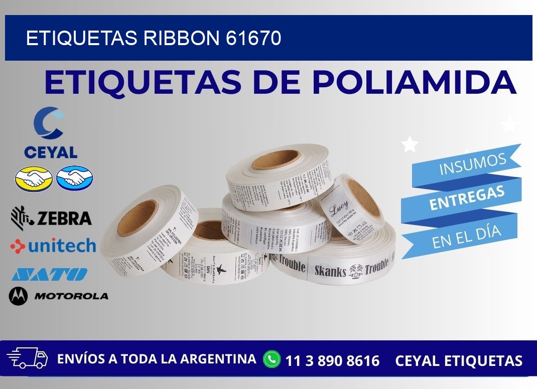 ETIQUETAS RIBBON 61670