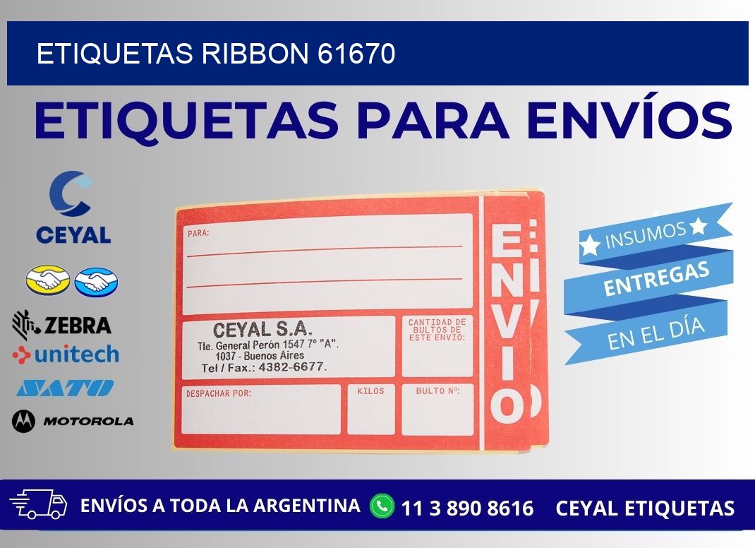 ETIQUETAS RIBBON 61670