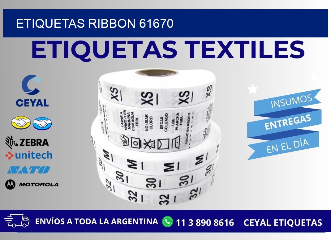 ETIQUETAS RIBBON 61670