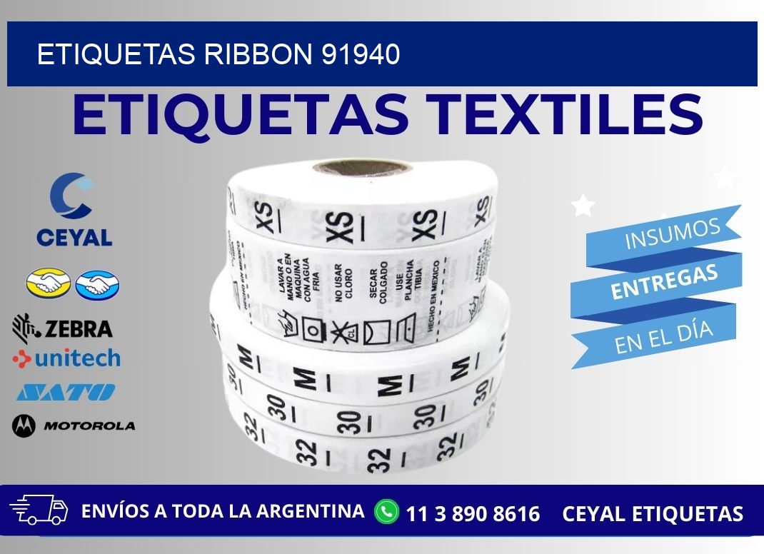 ETIQUETAS RIBBON 91940