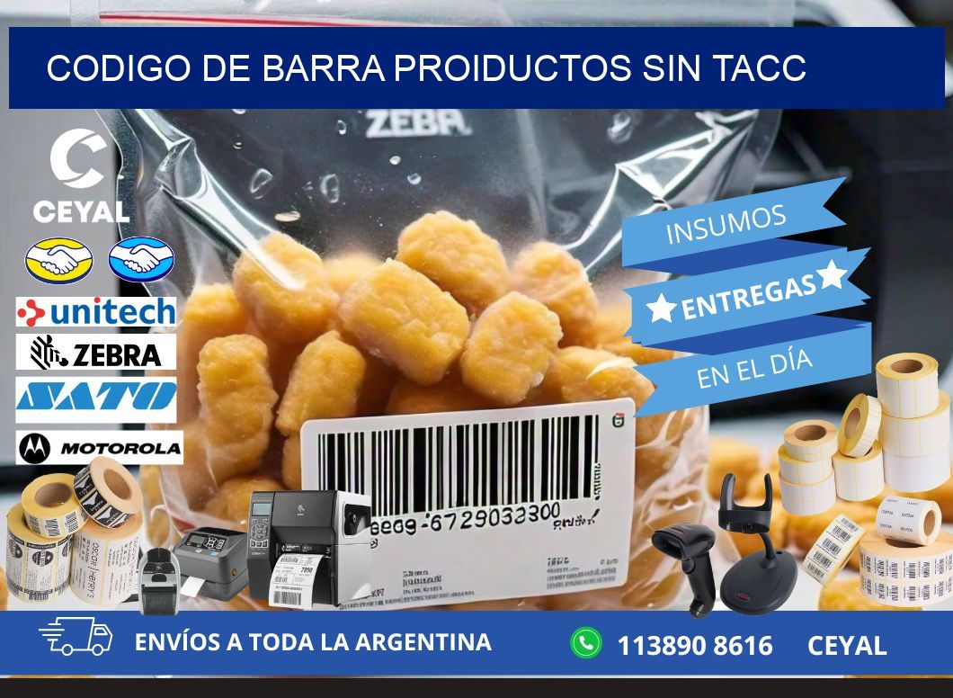 codigo de barra PROIDUCTOS SIN TACC