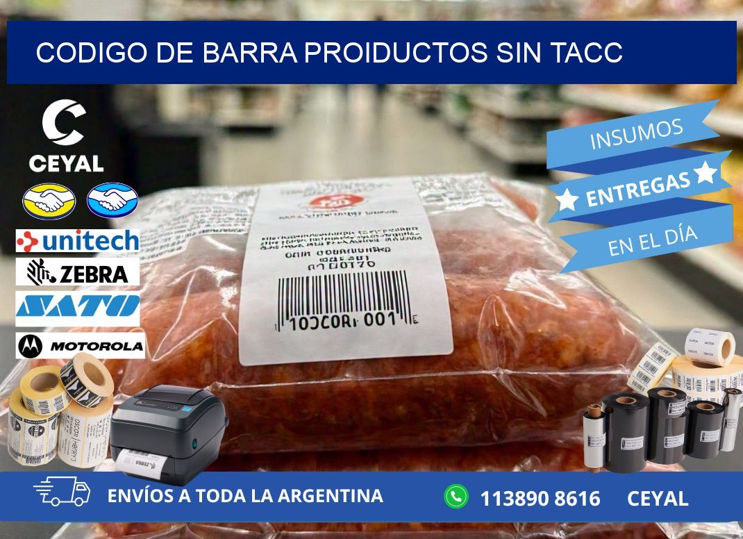 codigo de barra PROIDUCTOS SIN TACC