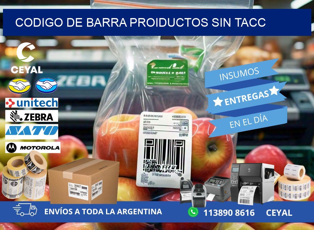 codigo de barra PROIDUCTOS SIN TACC