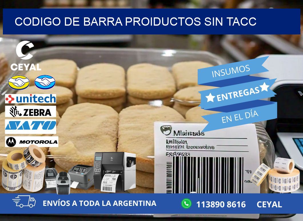 codigo de barra PROIDUCTOS SIN TACC