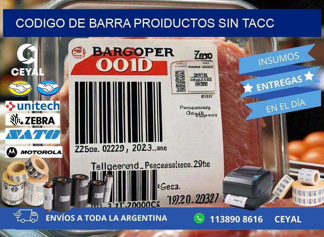 codigo de barra PROIDUCTOS SIN TACC